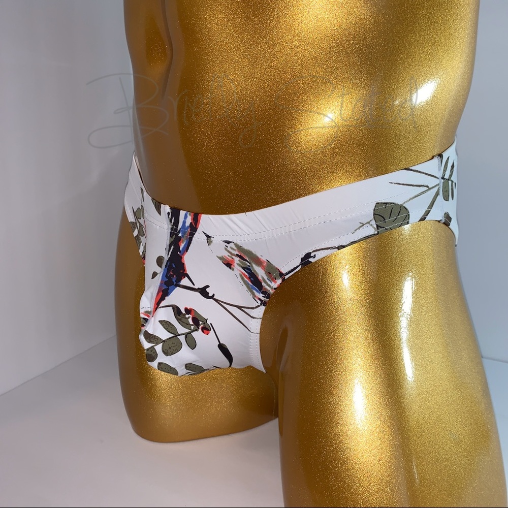 Bird Printed Ice Silk Briefs